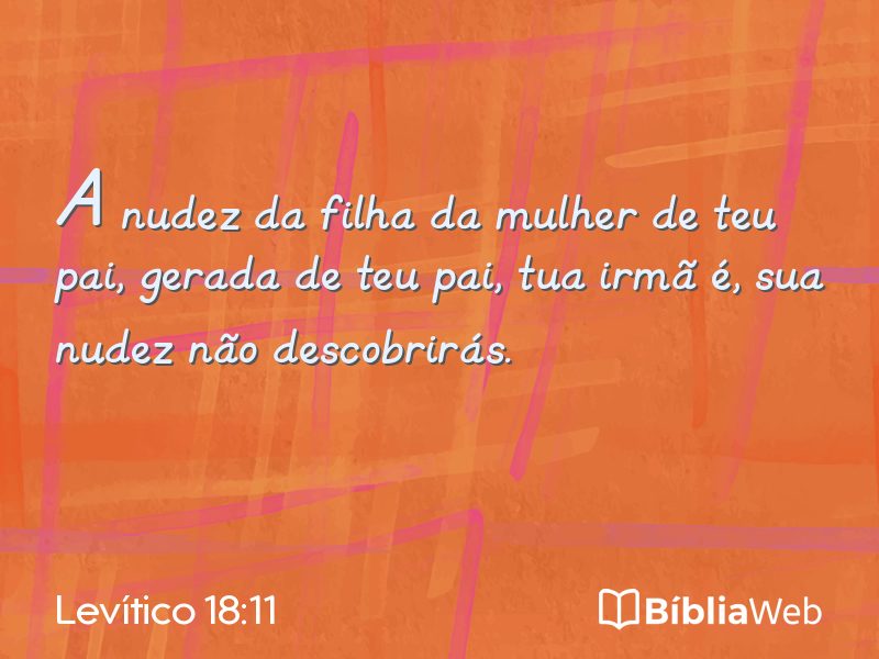 Levítico 18:11 em imagem para compartilhar