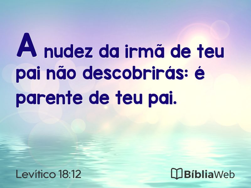 Levítico 18:12 em imagem para compartilhar