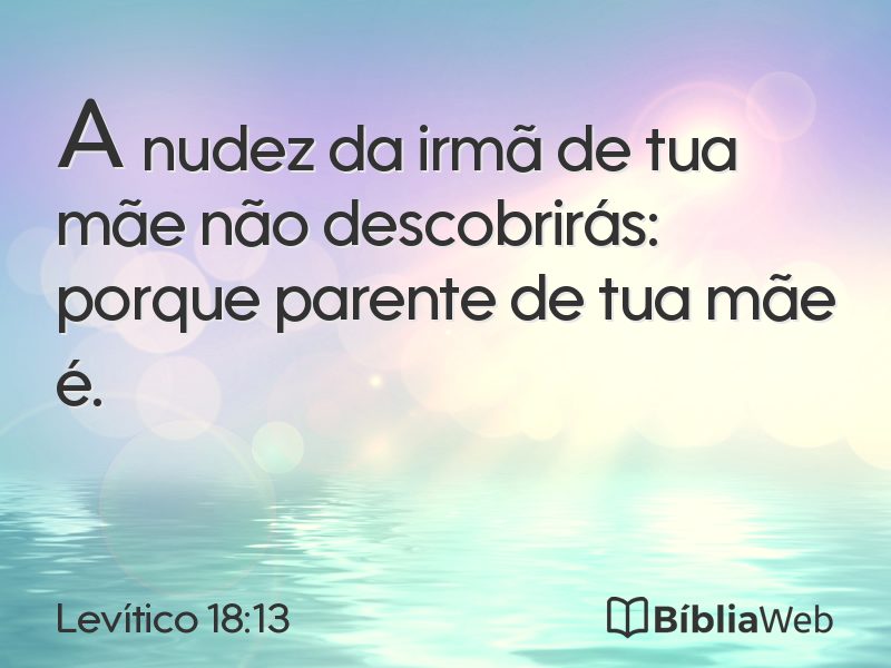 Levítico 18:13 em imagem para compartilhar