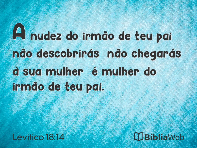 Levítico 18:14 em imagem para compartilhar