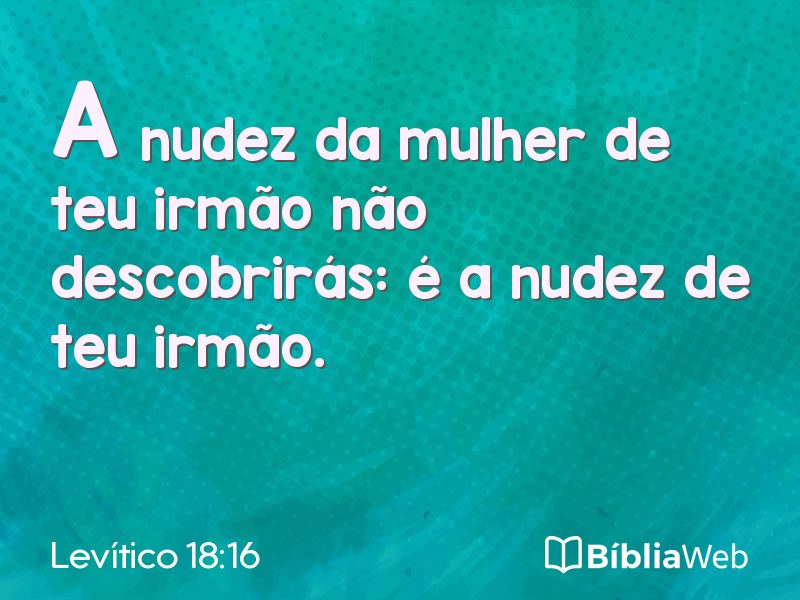 Levítico 18:16 em imagem para compartilhar