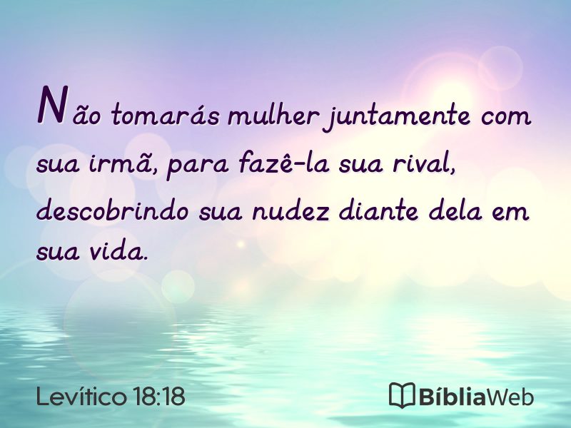 Levítico 18:18 em imagem para compartilhar