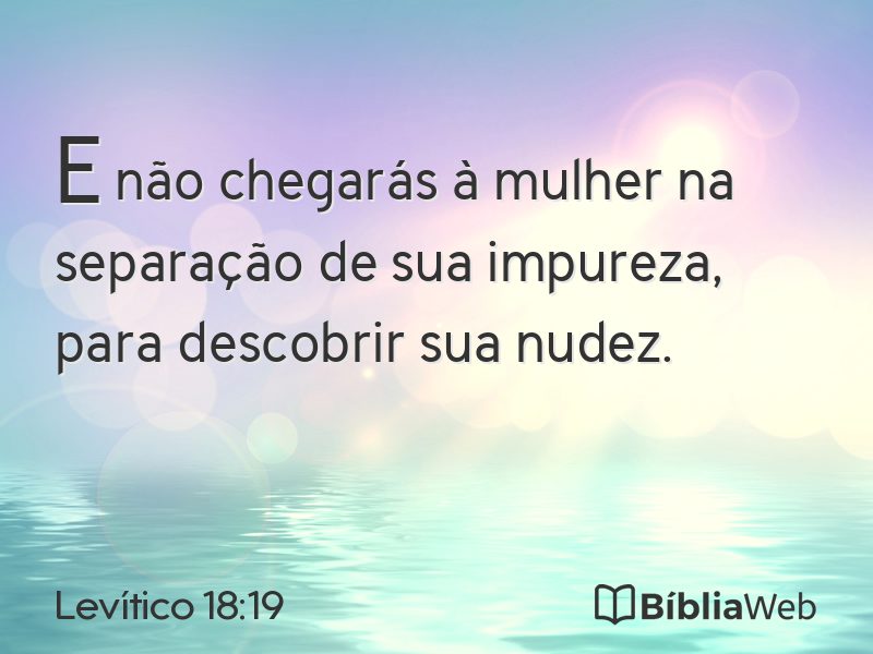 Levítico 18:19 em imagem para compartilhar