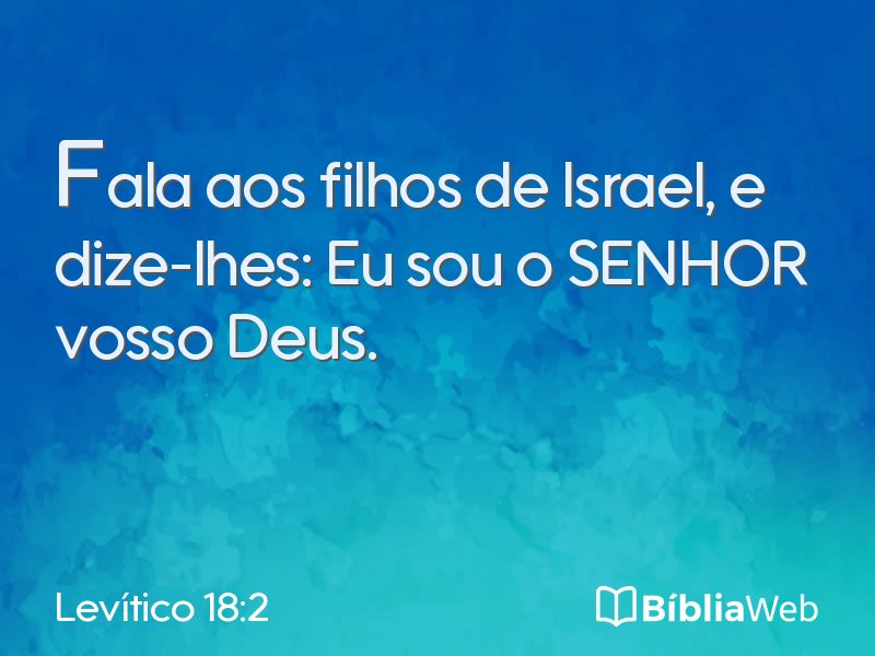 Levítico 18:2 em imagem para compartilhar