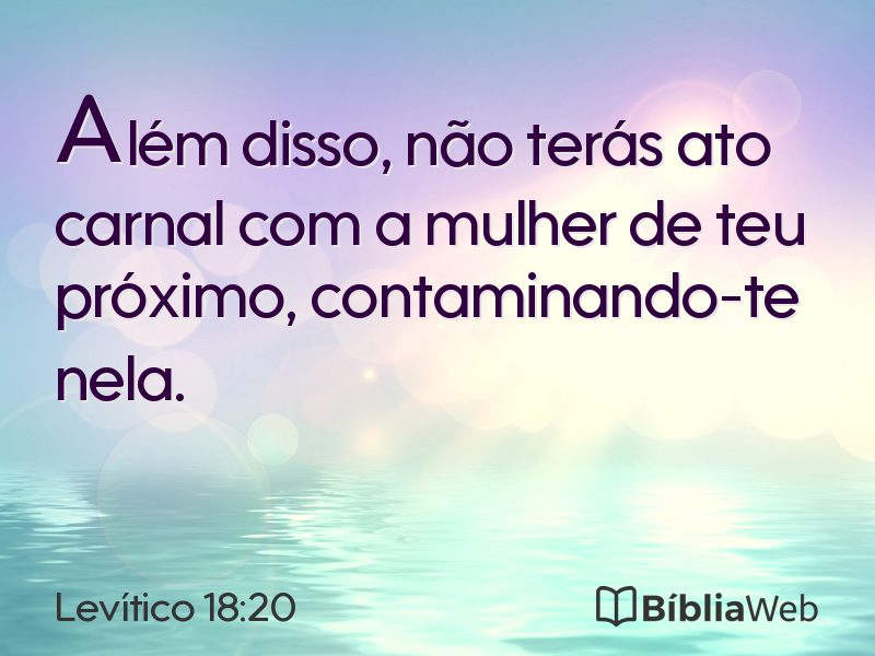Levítico 18:20 em imagem para compartilhar