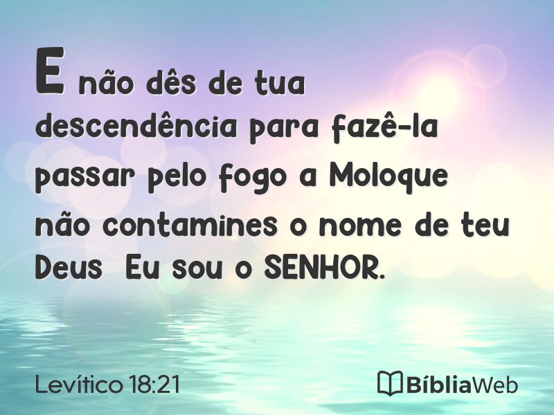 Levítico 18:21 em imagem para compartilhar