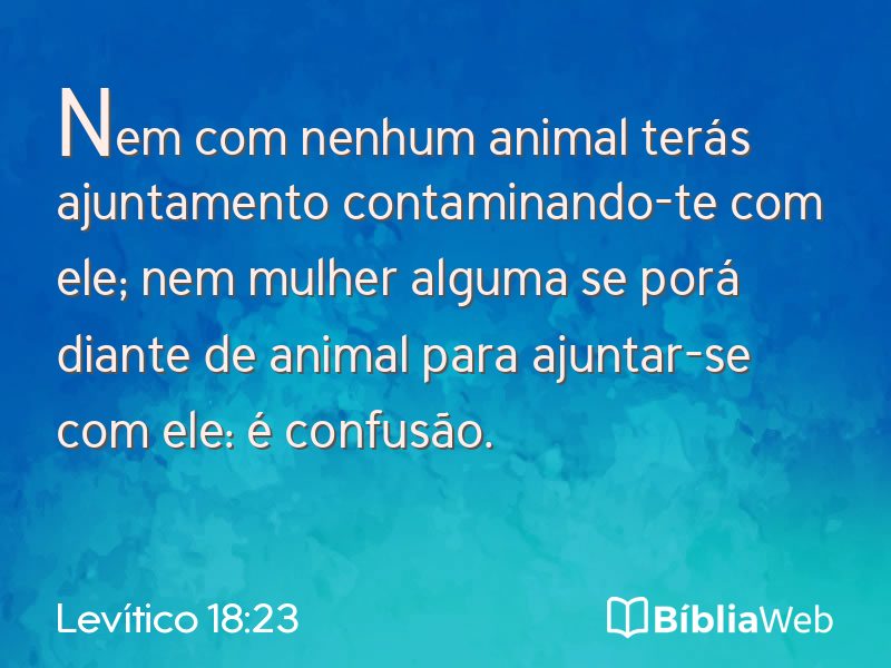 Levítico 18:23 em imagem para compartilhar