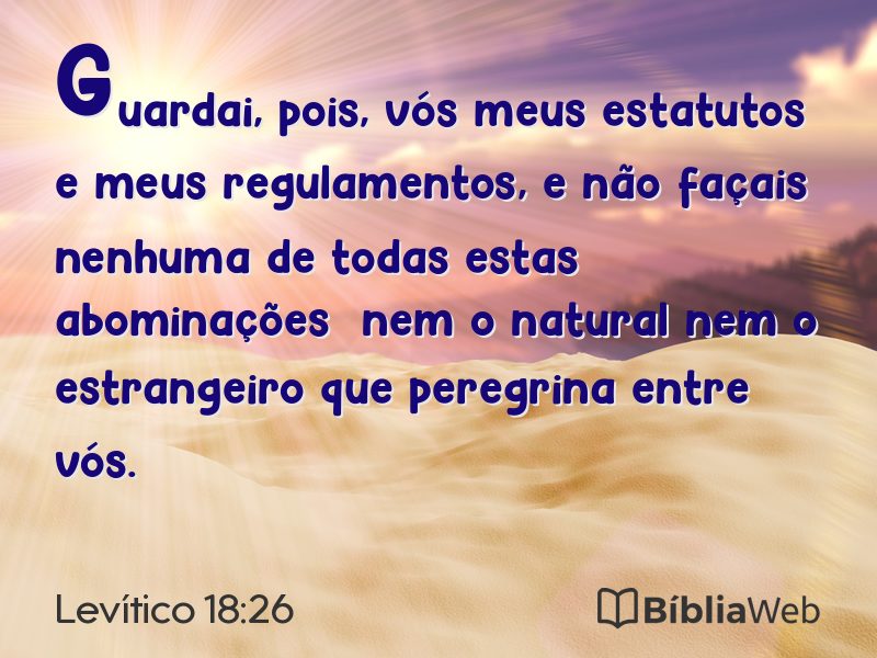 Levítico 18:26 em imagem para compartilhar