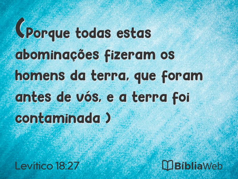 Levítico 18:27 em imagem para compartilhar