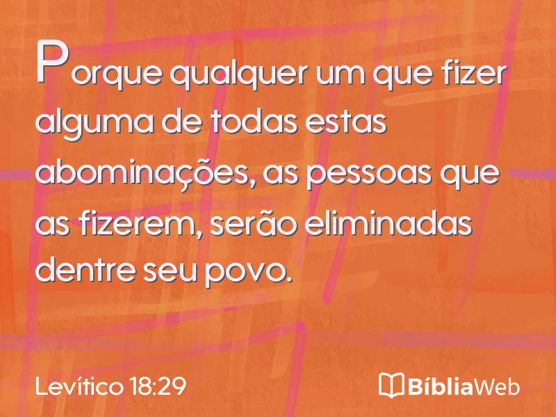 Levítico 18:29 em imagem para compartilhar