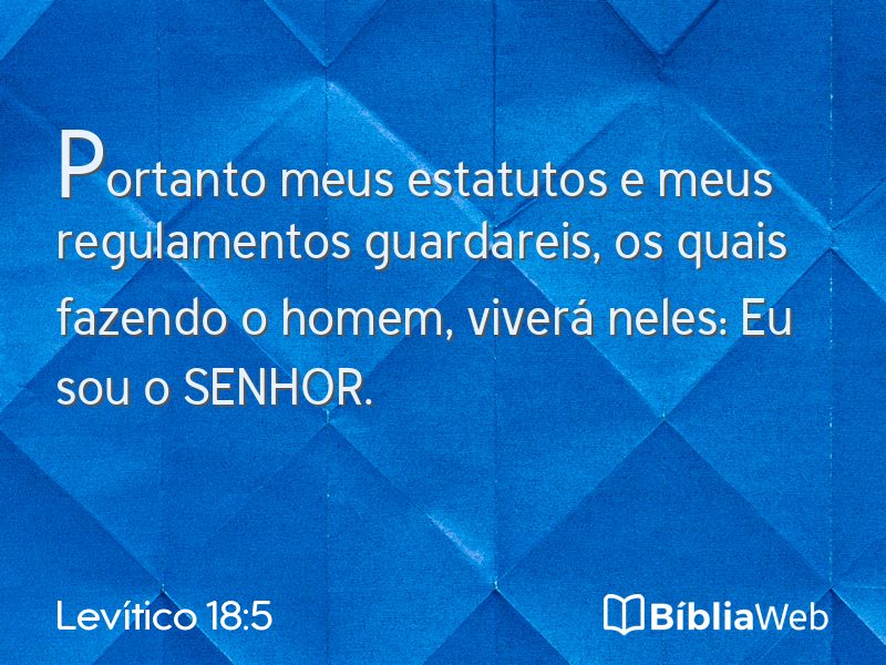 Levítico 18:5 em imagem para compartilhar