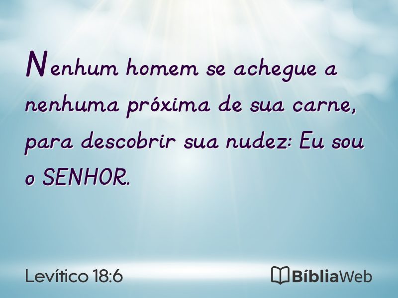 Levítico 18:6 em imagem para compartilhar