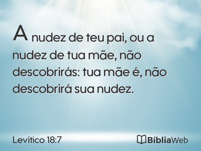Levítico 18:7 em imagem para compartilhar