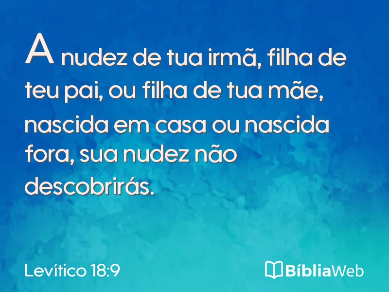 Levítico 18:9 em imagem para compartilhar