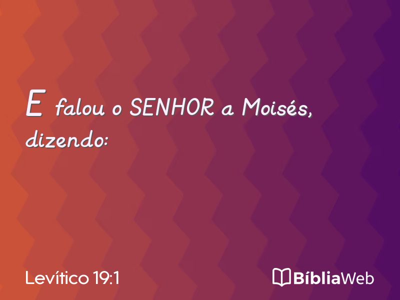 Levítico 19:1 em imagem para compartilhar