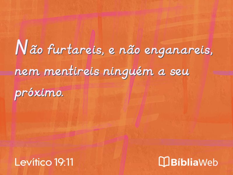 Levítico 19:11 em imagem para compartilhar
