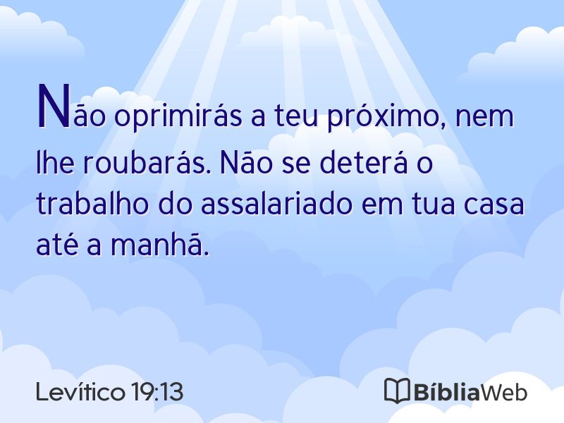 Levítico 19:13 em imagem para compartilhar