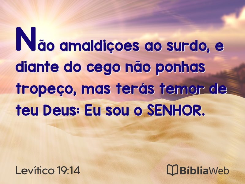 Levítico 19:14 em imagem para compartilhar