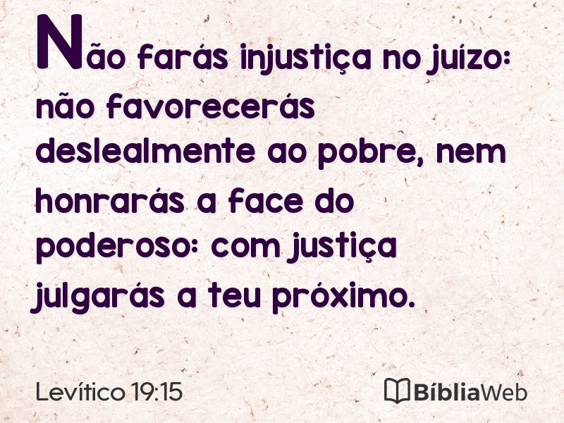 Levítico 19:15 em imagem para compartilhar