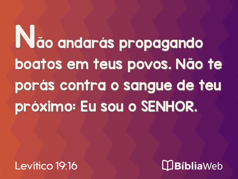 Levítico 19:16 em imagem para compartilhar