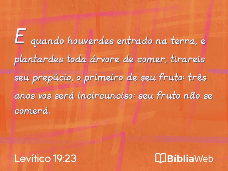 Levítico 19:23 em imagem para compartilhar