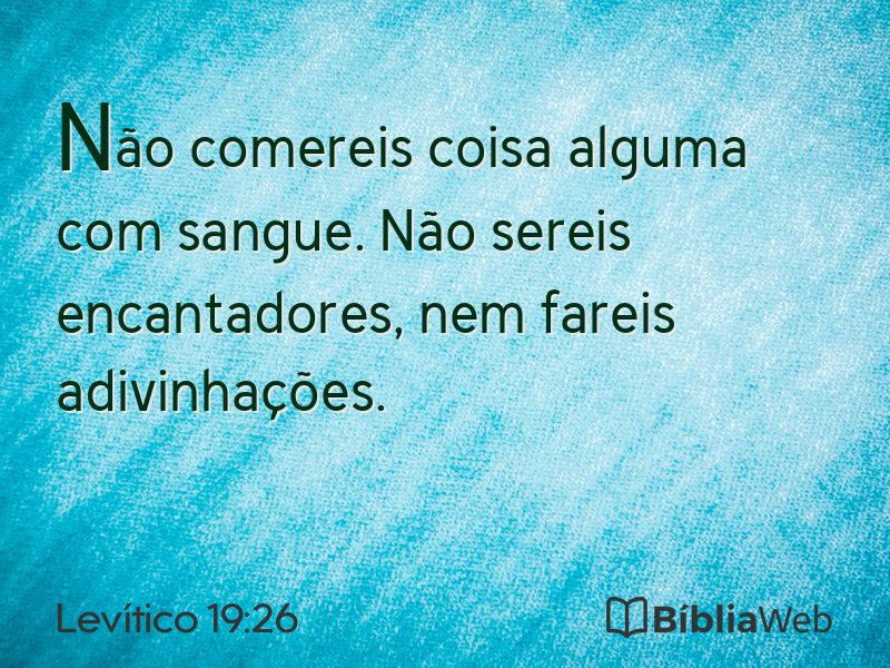 Levítico 19:26 em imagem para compartilhar