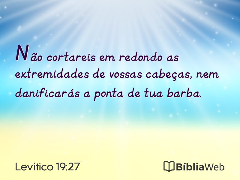 Levítico 19:27 em imagem para compartilhar