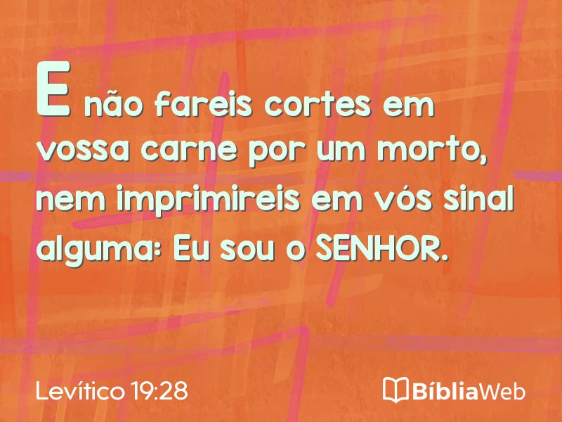 Levítico 19:28 em imagem para compartilhar