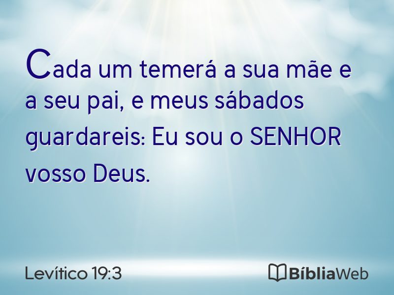 Levítico 19:3 em imagem para compartilhar