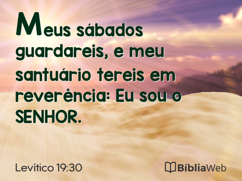 Levítico 19:30 em imagem para compartilhar