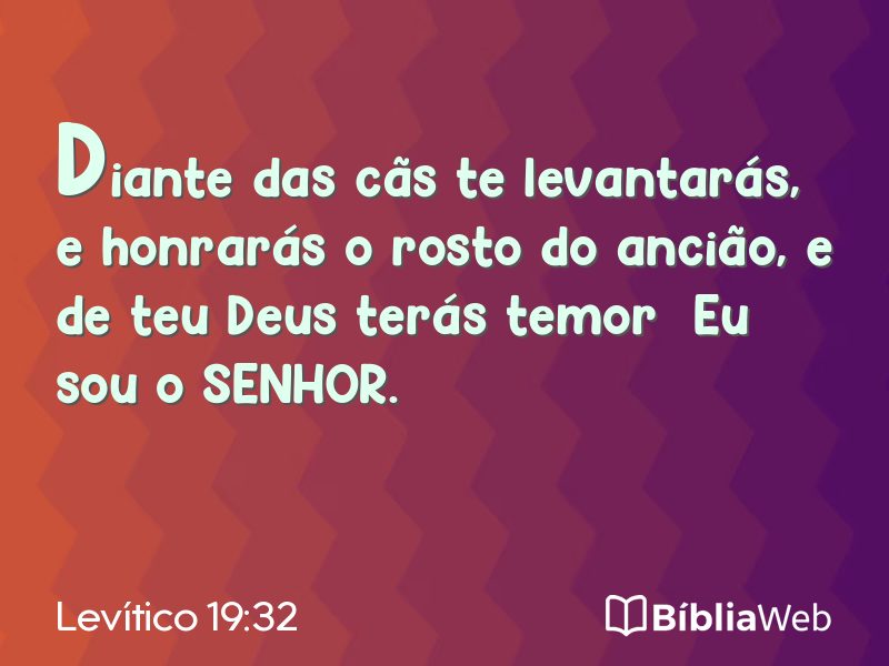 Levítico 19:32 em imagem para compartilhar