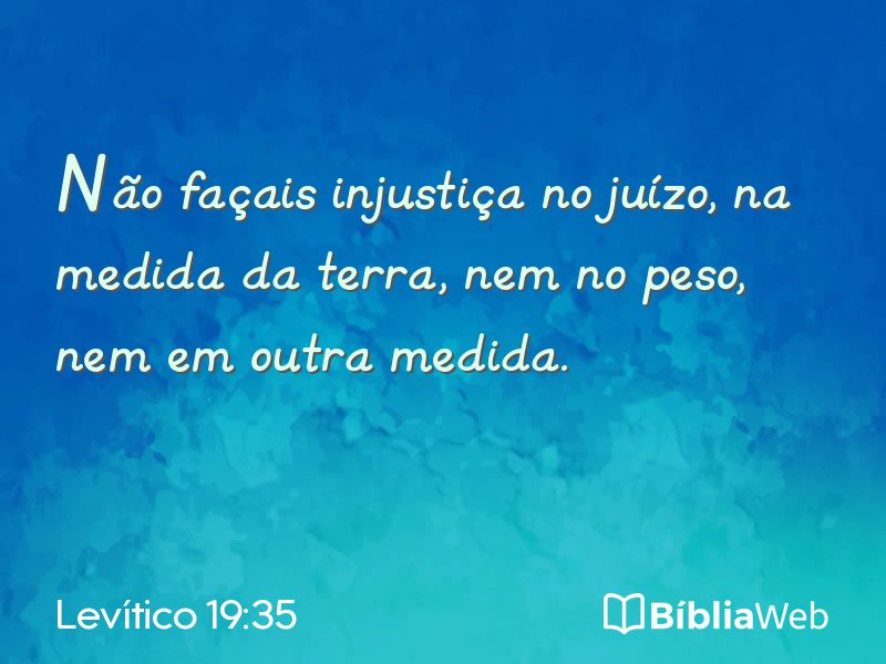 Levítico 19:35 em imagem para compartilhar