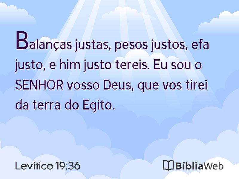 Levítico 19:36 em imagem para compartilhar