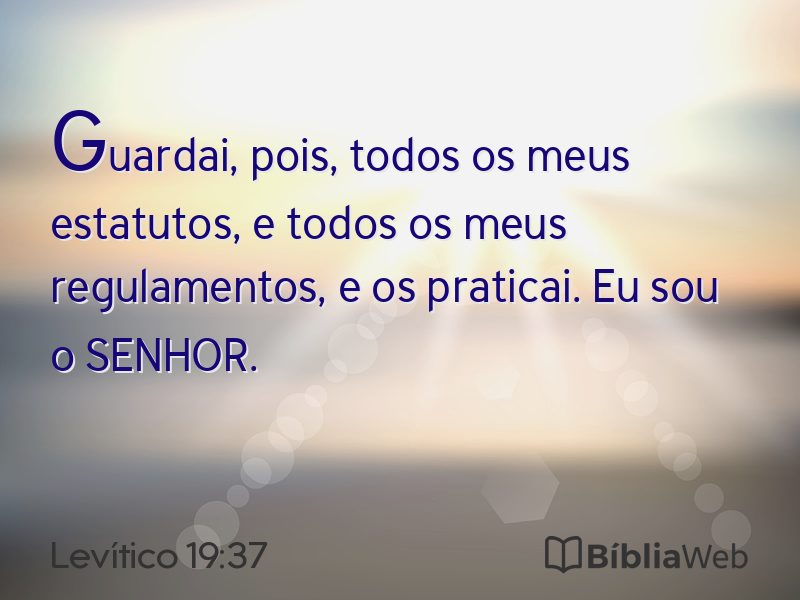 Levítico 19:37 em imagem para compartilhar