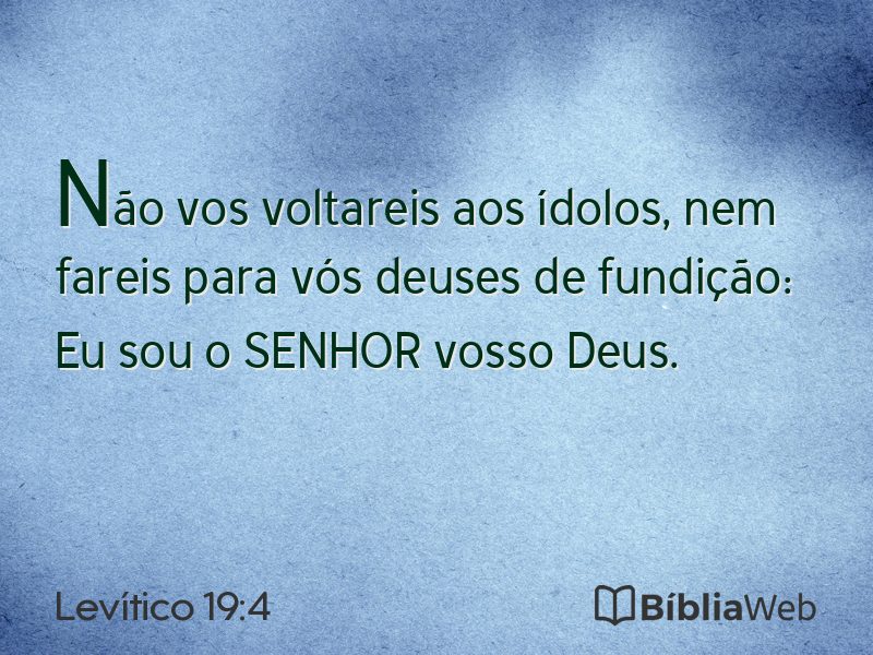 Levítico 19:4 em imagem para compartilhar