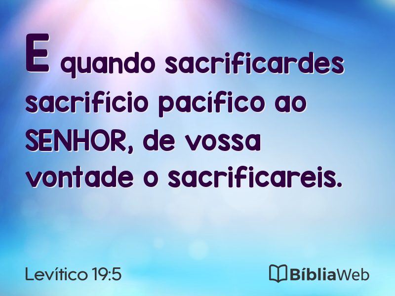 Levítico 19:5 em imagem para compartilhar
