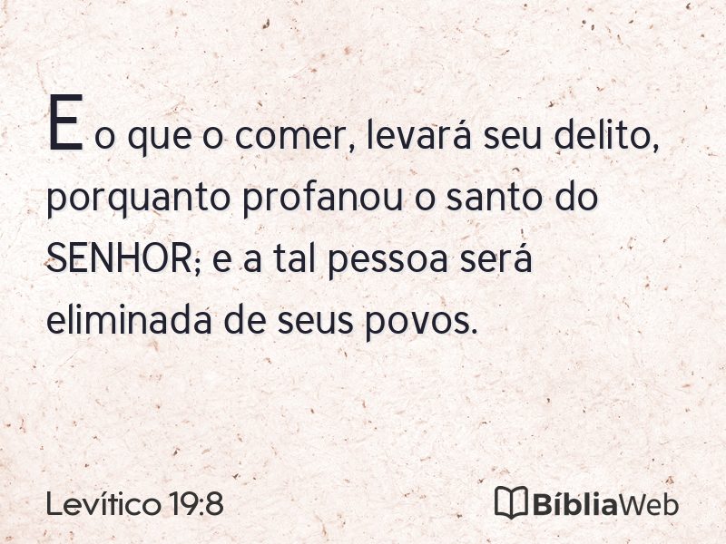Levítico 19:8 em imagem para compartilhar
