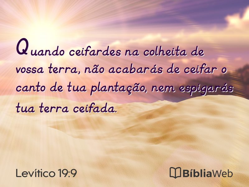 Levítico 19:9 em imagem para compartilhar