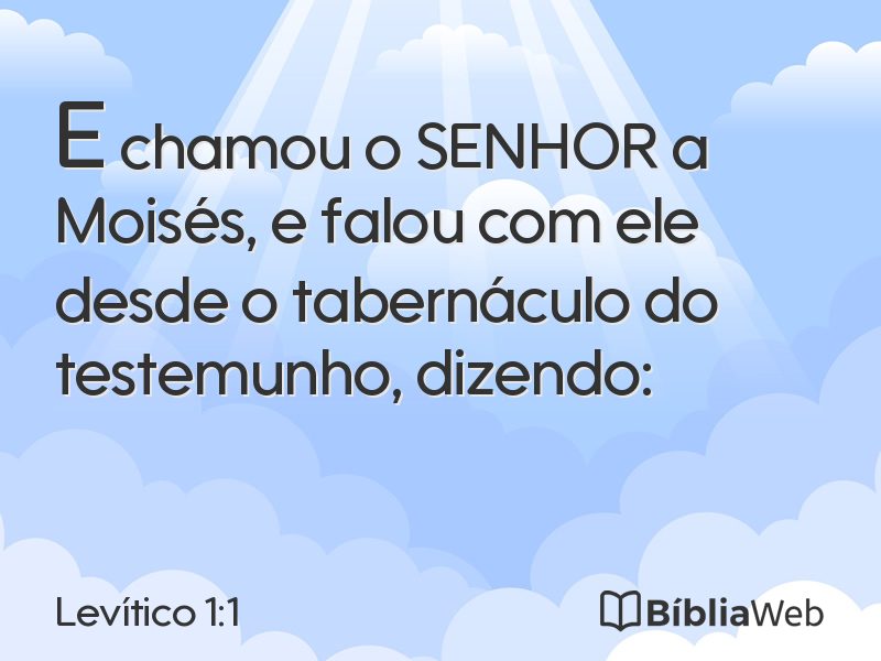 Levítico 1:1 em imagem para compartilhar
