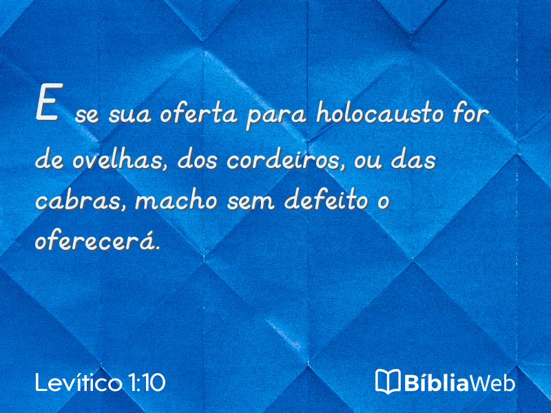 Levítico 1:10 em imagem para compartilhar