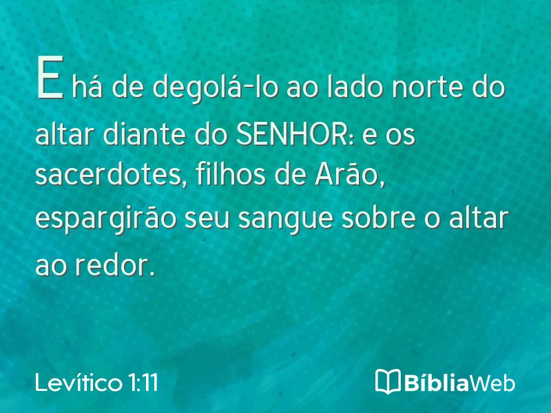 Levítico 1:11 em imagem para compartilhar