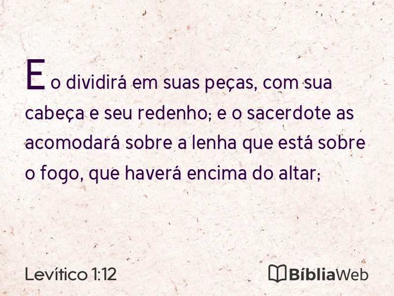 Levítico 1:12 em imagem para compartilhar