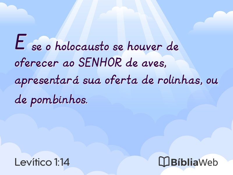 Levítico 1:14 em imagem para compartilhar