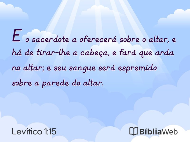 Levítico 1:15 em imagem para compartilhar