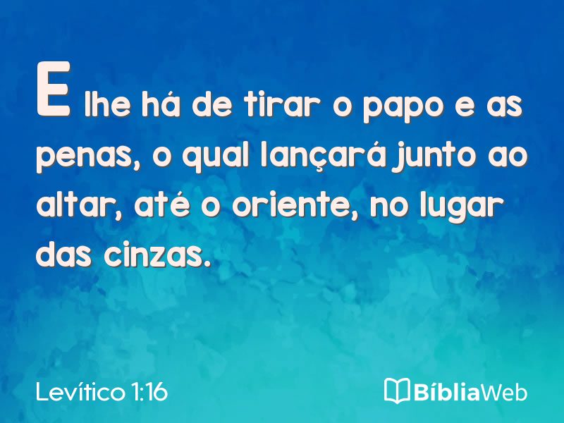 Levítico 1:16 em imagem para compartilhar