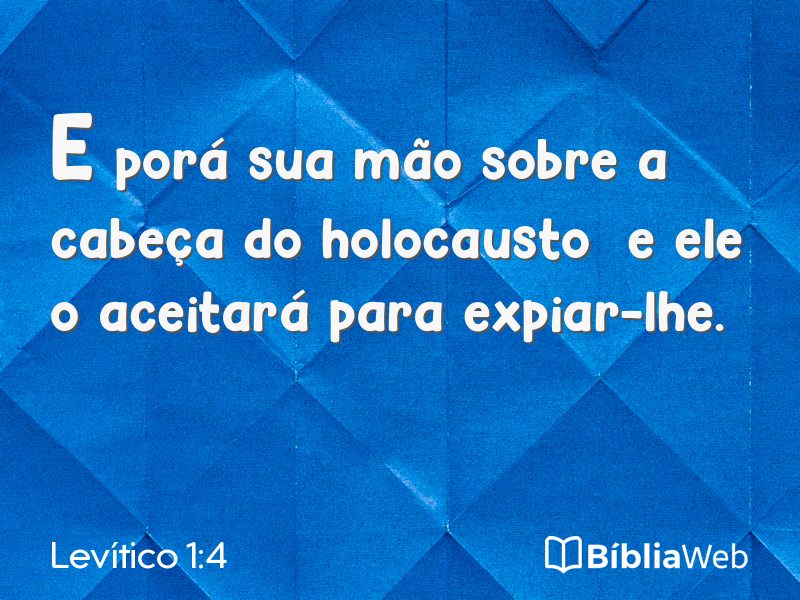 Levítico 1:4 em imagem para compartilhar