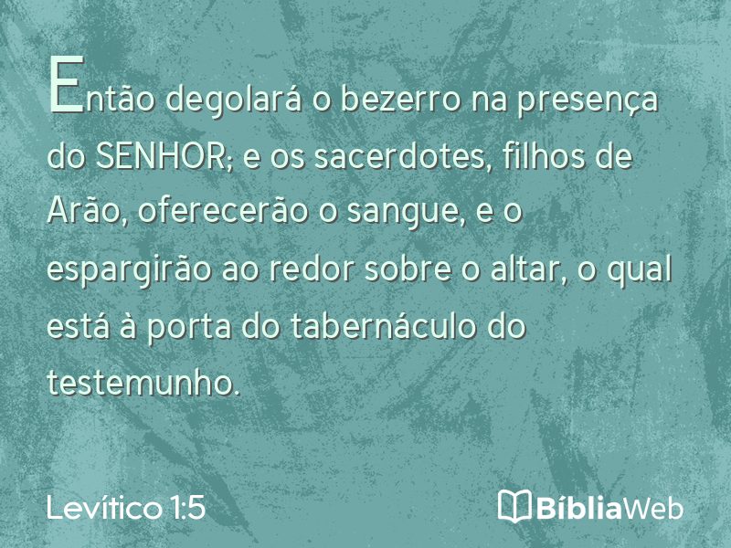 Levítico 1:5 em imagem para compartilhar