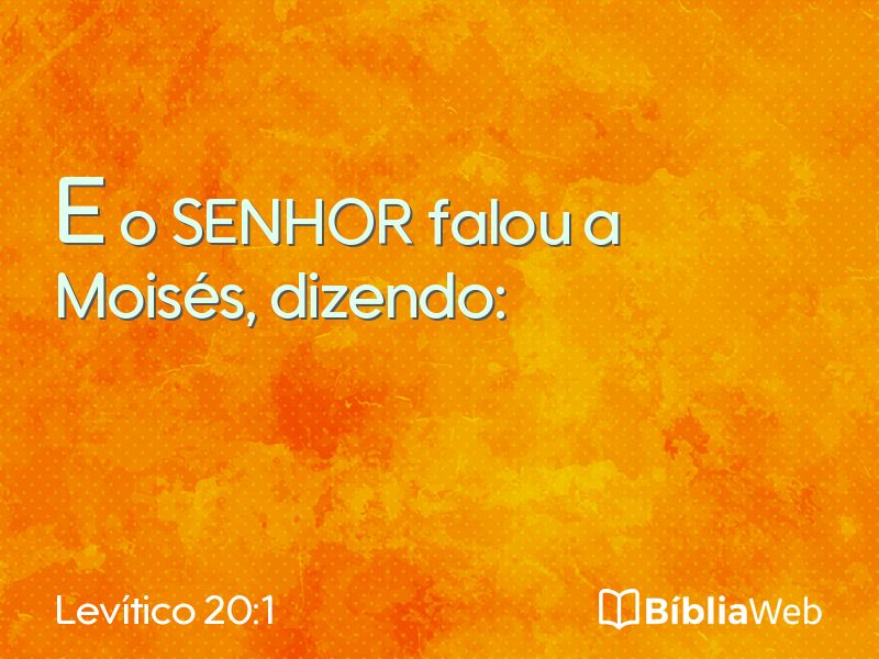 Levítico 20:1 em imagem para compartilhar