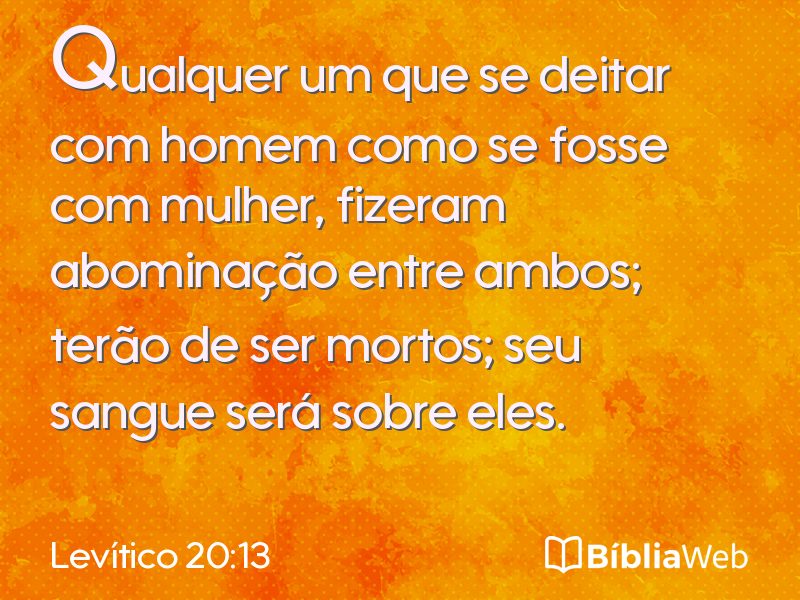 Levítico 20:13 em imagem para compartilhar