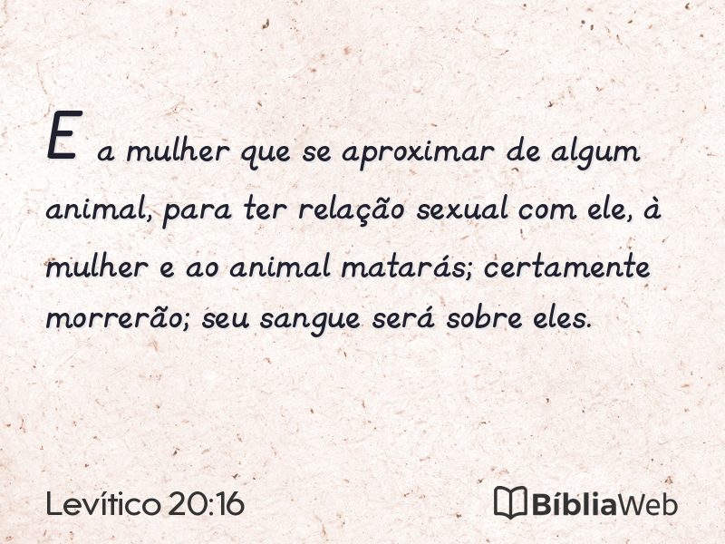 Levítico 20:16 em imagem para compartilhar